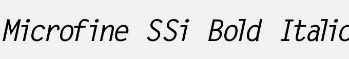 Microfine SSi Bold Italic
